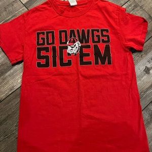 Adult small cotton Georgia shirt